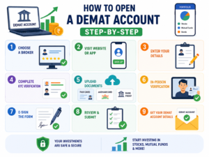 Read more about the article Step-by-Step Guide to Open a Demat Account for Investing (Beginner’s Guide)